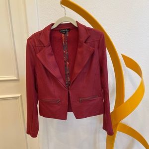 Red Ultra Suede Light Weight Jacket Size P/S
